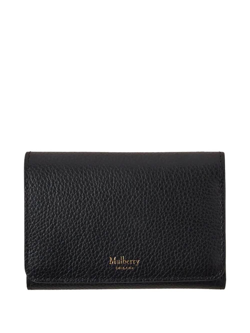 Mulberry Leather Tri-fold Wallet In Black