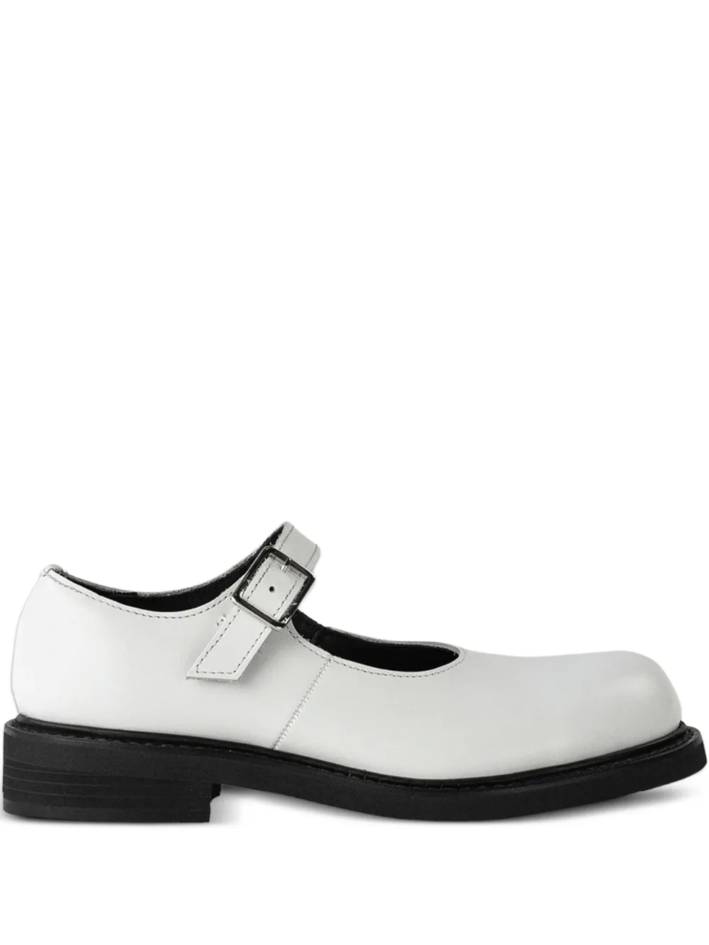 Comme Des Garçons Comme Des Garçons Teiban Goodyear buckle-strap Mary Jane ballet flats White