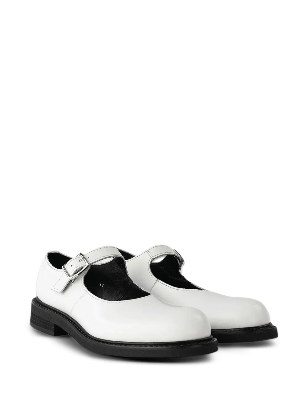 Comme Des Garçons Comme Des Garçons Teiban Goodyear Mary Jane ballerina's met gespbandje - Wit