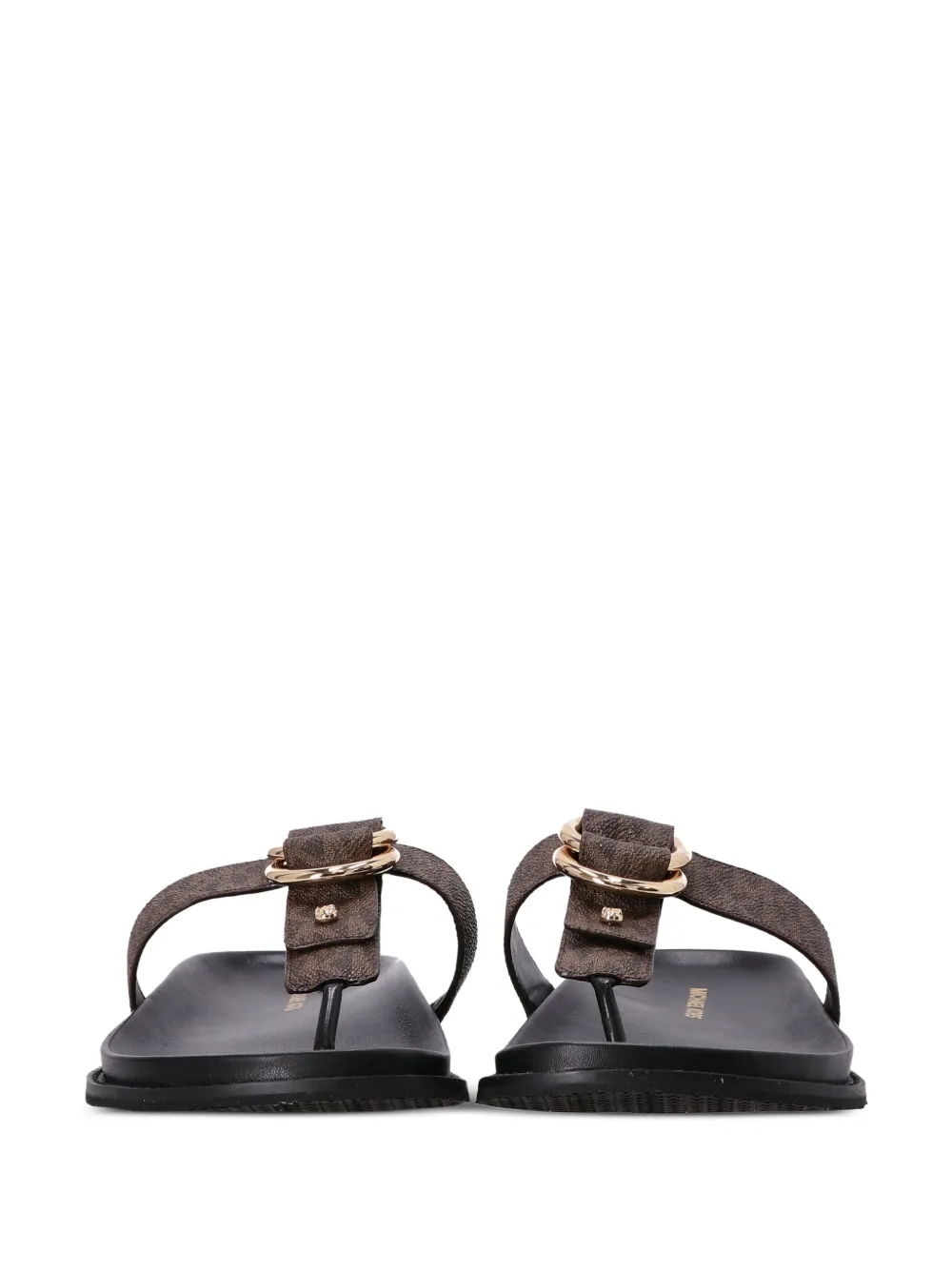 Michael Kors Sandalen met monogram en ring detail Zwart