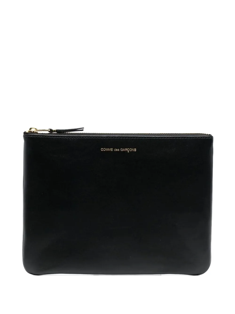 Comme Des Garçons Classic Leather Zip Pouch In Black