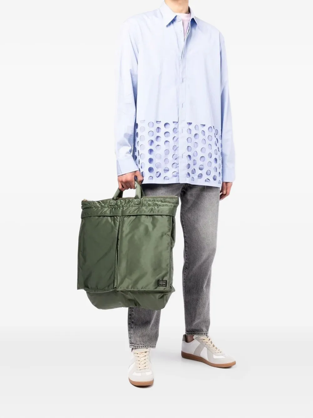 Porter-Yoshida & Co. Tweezijdige helmtas Groen