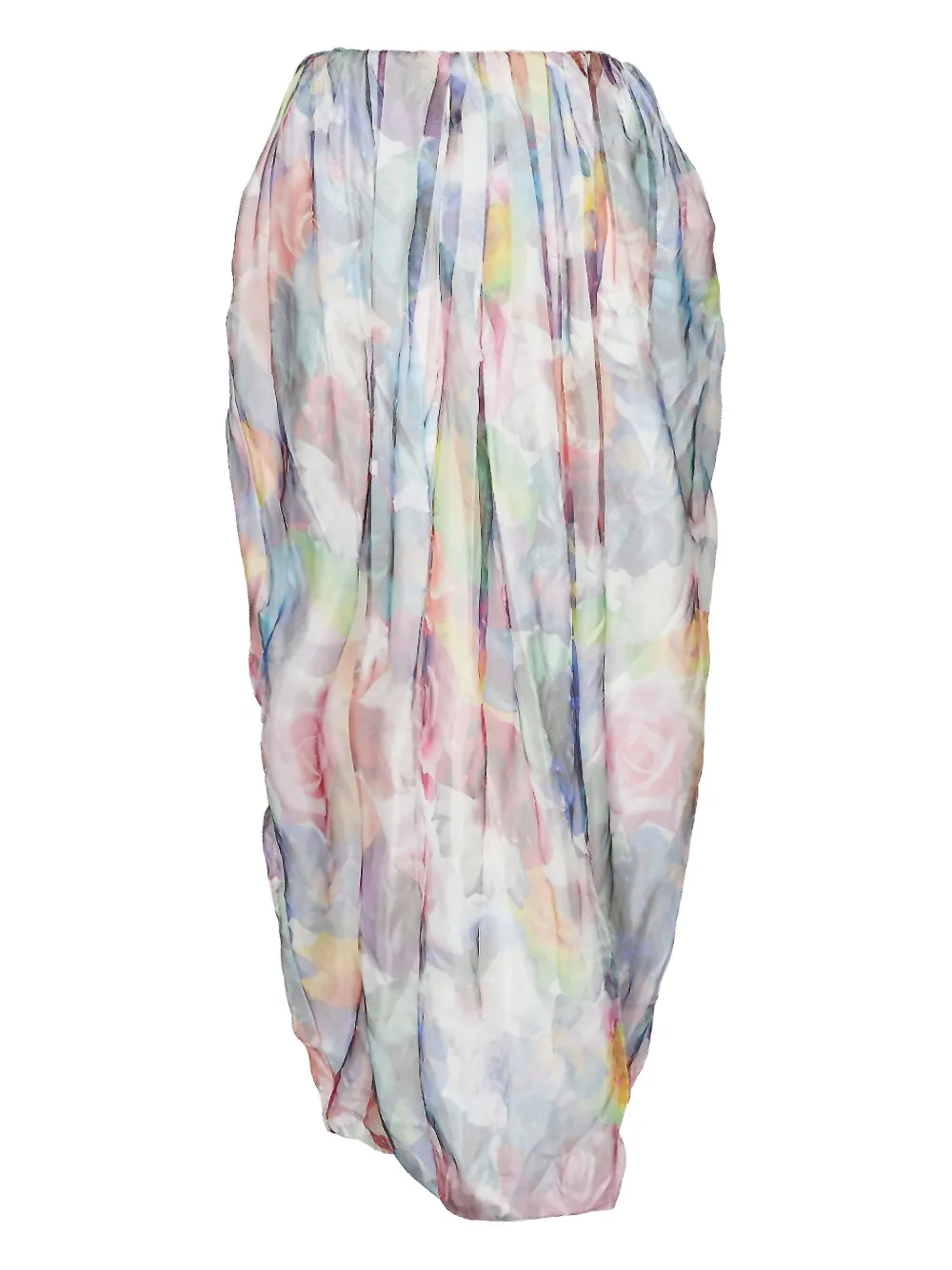 Jil Sander egg-shaped floral-print skirt Roze