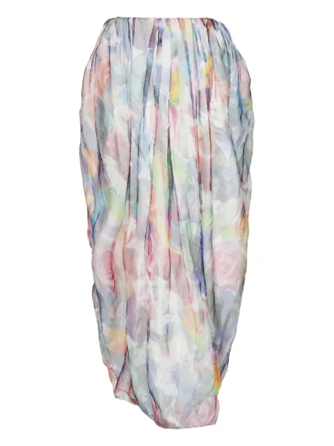 Jil Sander egg-shaped floral-print skirt