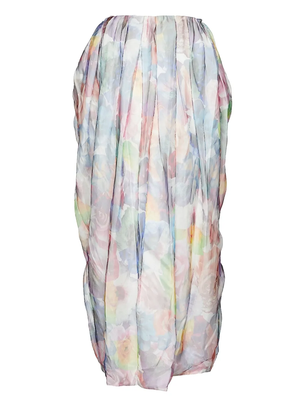 Jil Sander egg-shaped floral-print skirt Roze