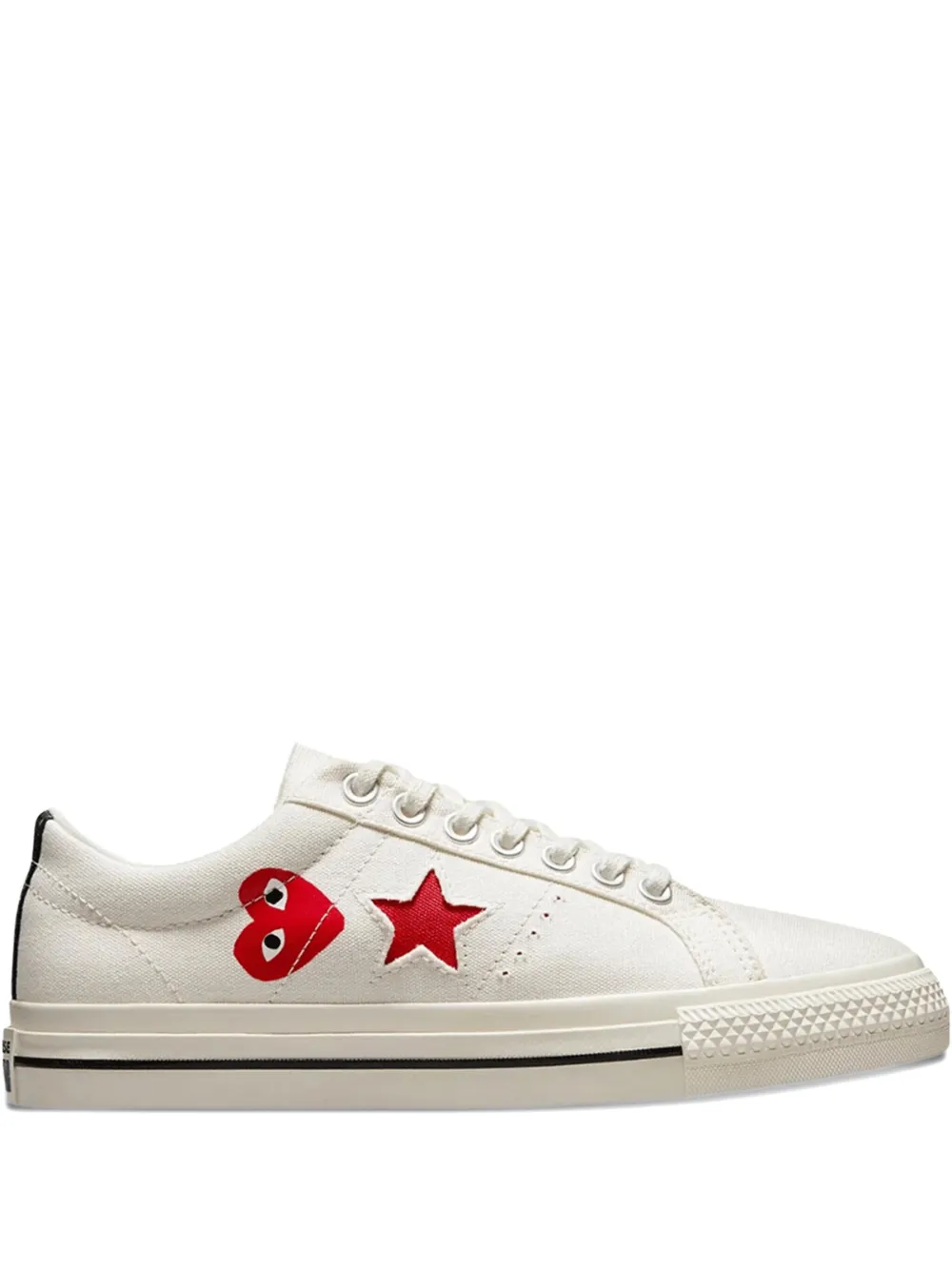 Comme Des Garçons Play X Converse One Star Sneakers In White