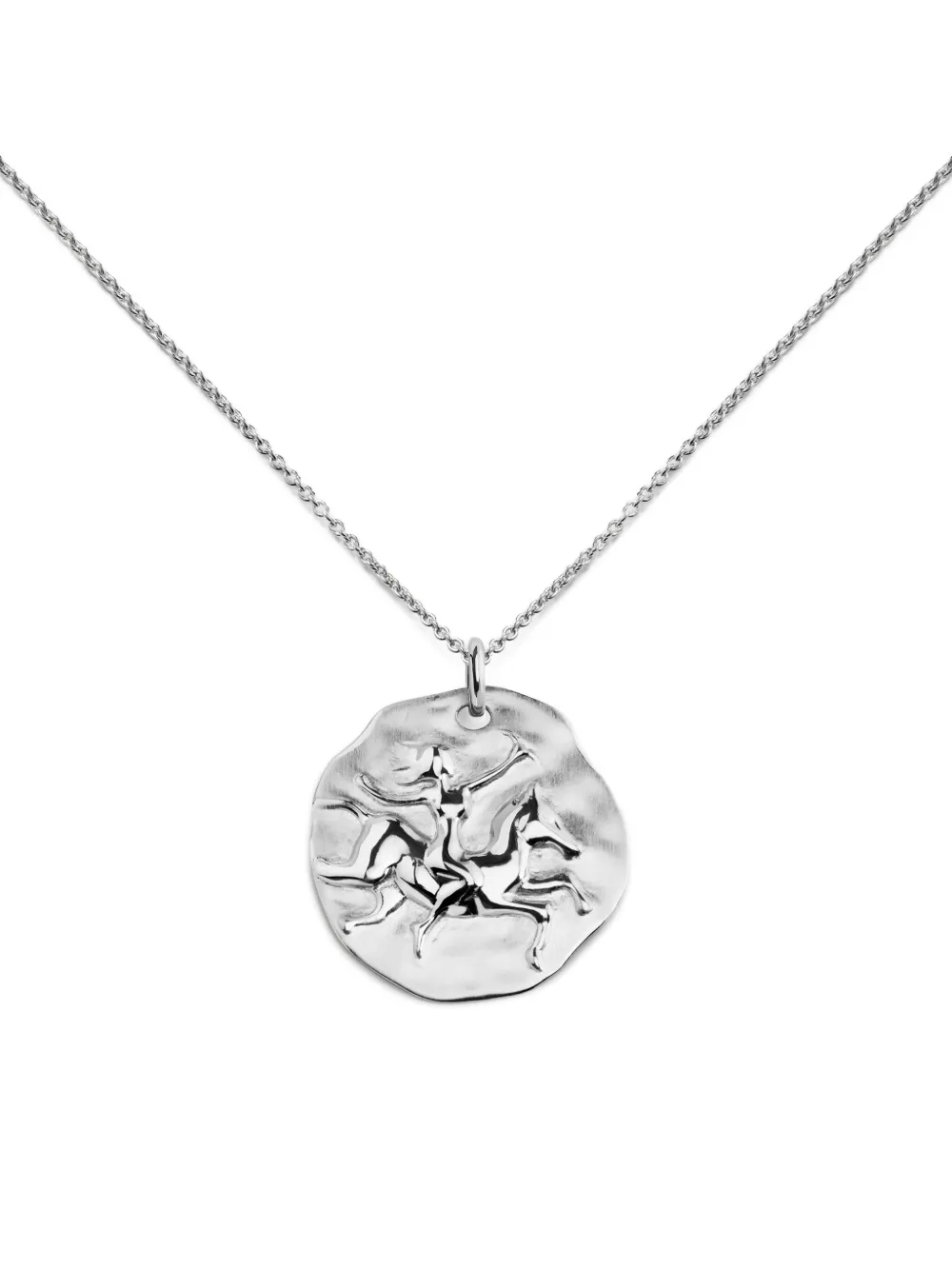 Monica Vinader Sagittarius Zodiac Necklace In Silver