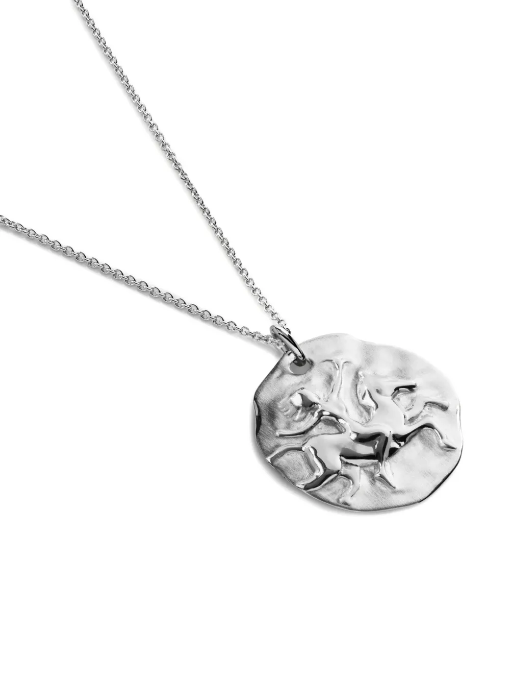 Monica Vinader Sagittarius Zodiac Necklace In Silver