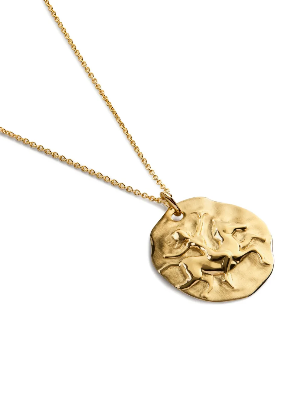 Monica Vinader Womens Sagittarius Zodiac 18ct Yellow Gold Vermeil Pendant Necklac In Gold