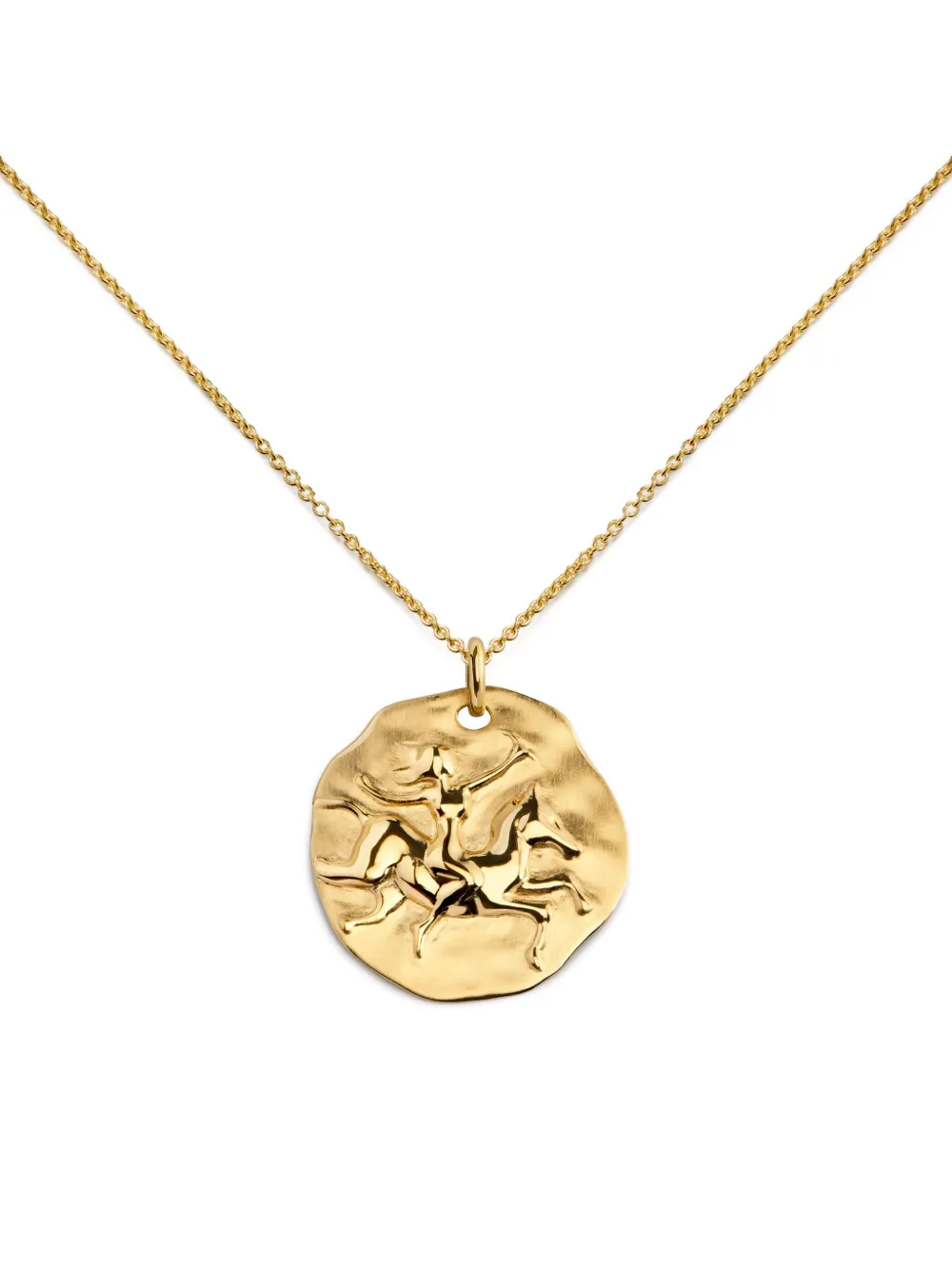 Monica Vinader Womens Sagittarius Zodiac 18ct Yellow Gold Vermeil Pendant Necklac In Gold