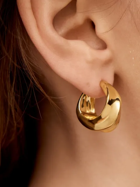 Monica Vinader small Nomade hoop earrings 