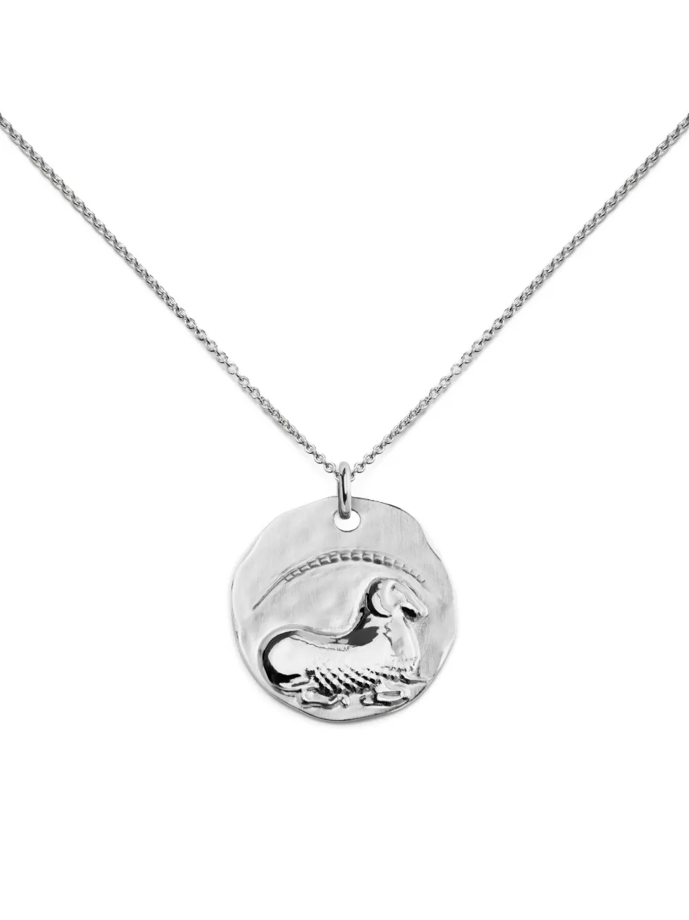 Monica Vinader Womens Aries Zodiac Sterling-silver Pendant Necklac In Silver
