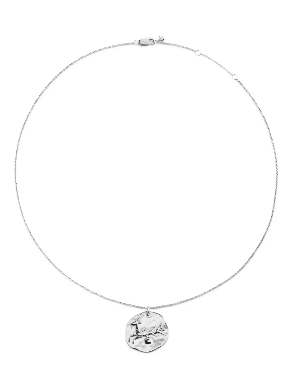 Monica Vinader Capricorn Zodiac Pendant Necklace In Silver