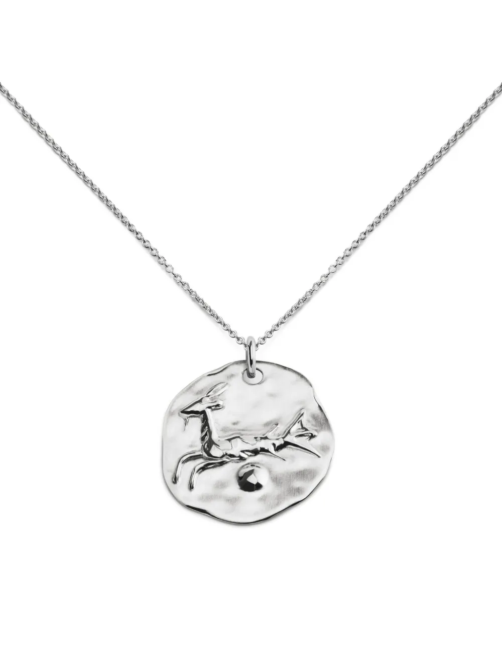 Monica Vinader Womens Capricorn Zodiac Sterling-silver Pendant Necklac In Metallic
