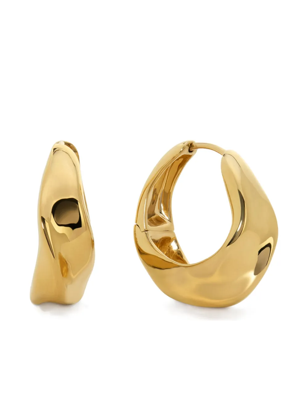 Monica Vinader Medium Nomade Hoop Earrings In Gold