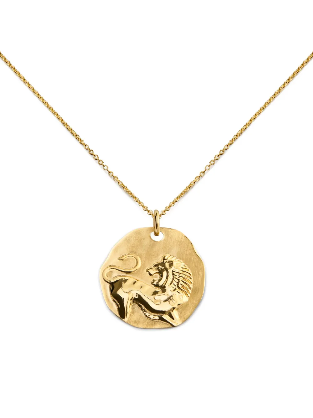 Monica Vinader Womens Leo Zodiac 18ct Yellow Gold Vermeil Pendant Necklac In Gold