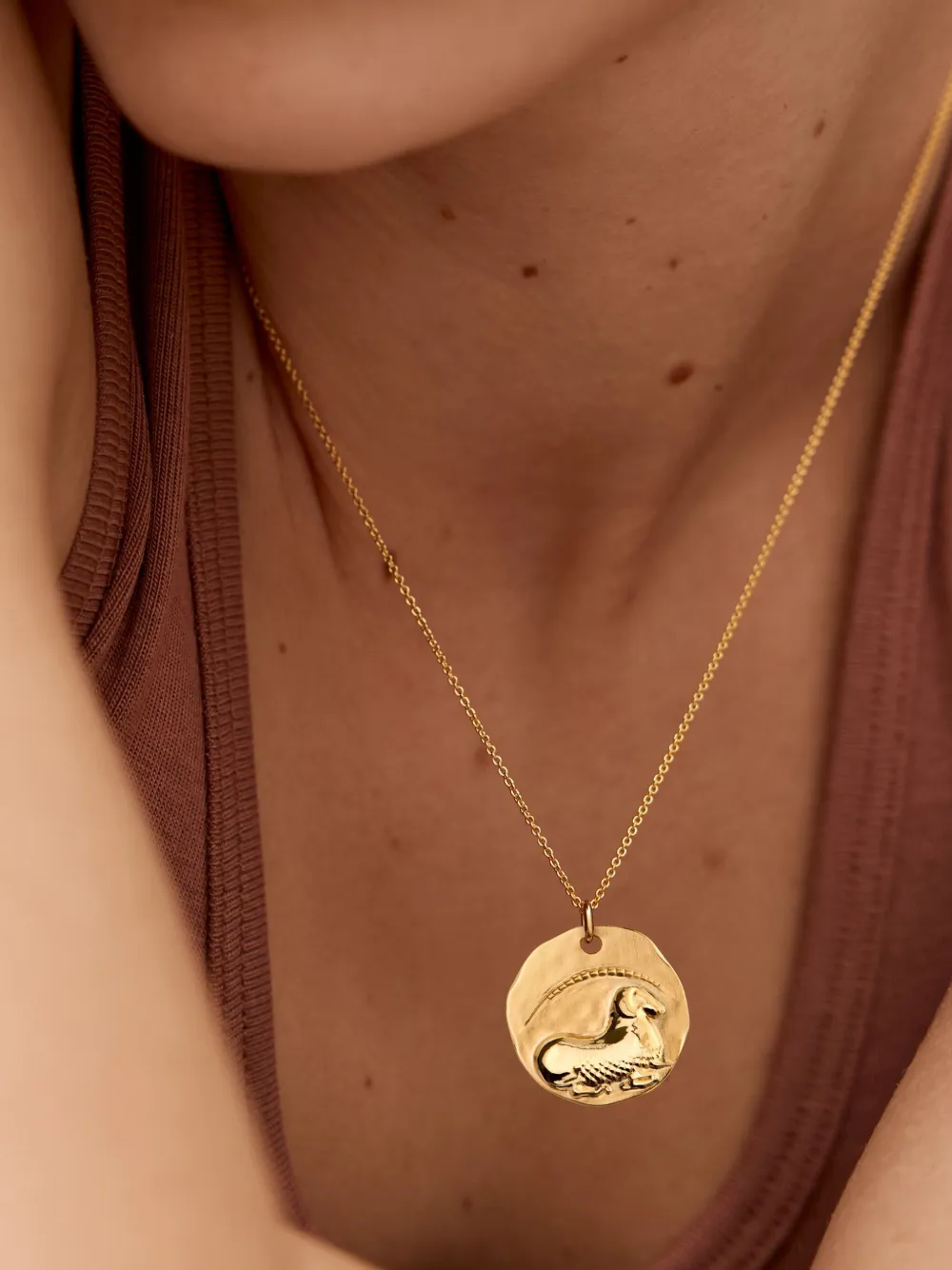 Monica Vinader Zodiac Aries halsketting - Goud