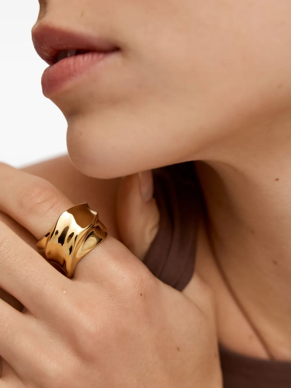 Monica Vinader Nomade ring - Goud