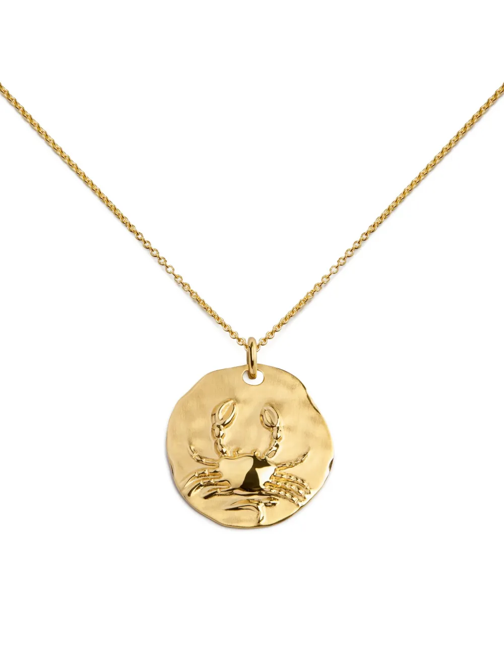 Monica Vinader Womens Cancer Zodiac 18ct Yellow Gold Vermeil Pendant Necklac In Gold