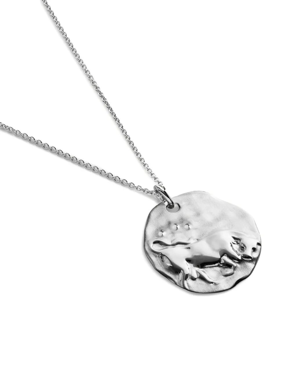 Monica Vinader Womens Taurus Zodiac Sterling-silver Pendant Necklac In Metallic