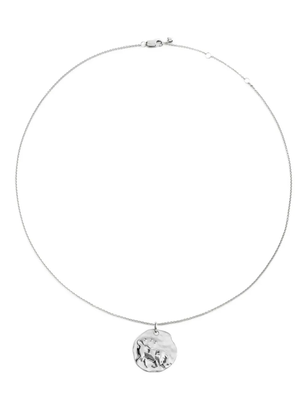 Monica Vinader Taurus Zodiac Pendant Necklace In Silver