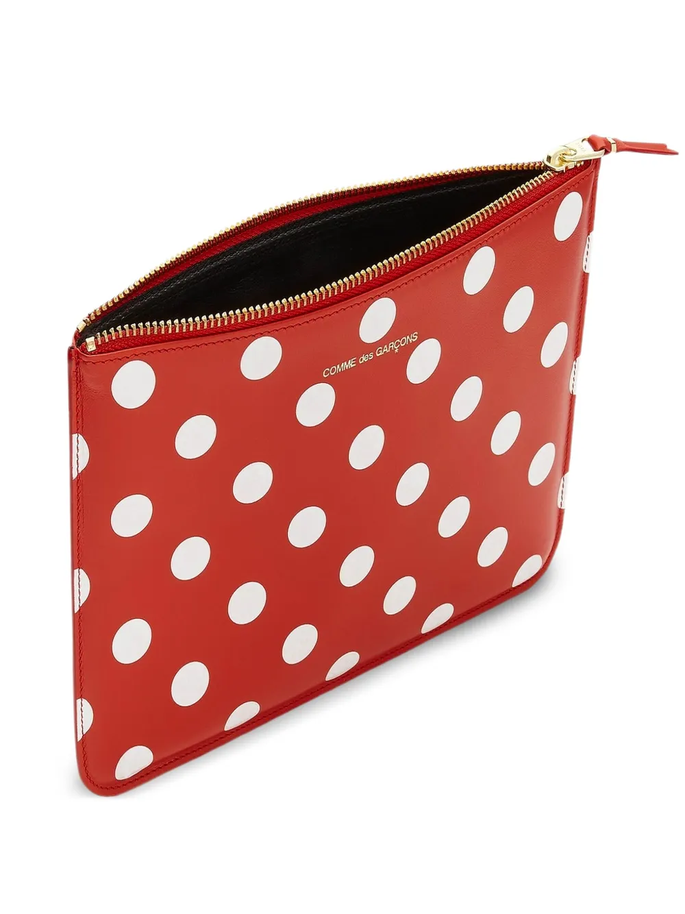 Comme Des Garçons Polka-dot Pouch In Red