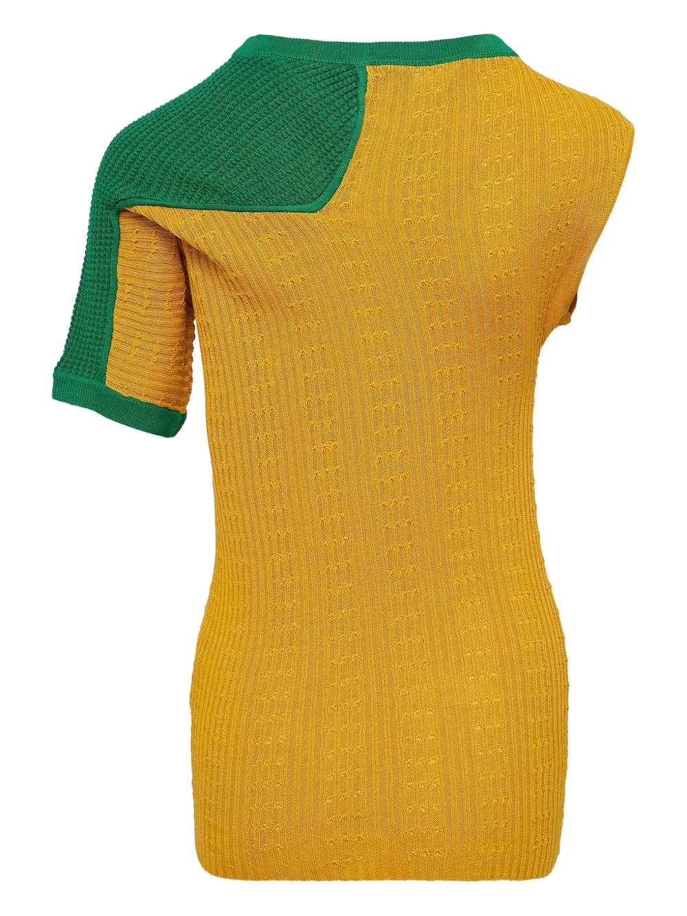 Kiko Kostadinov Asymmetrisch gebreid T-shirt Geel
