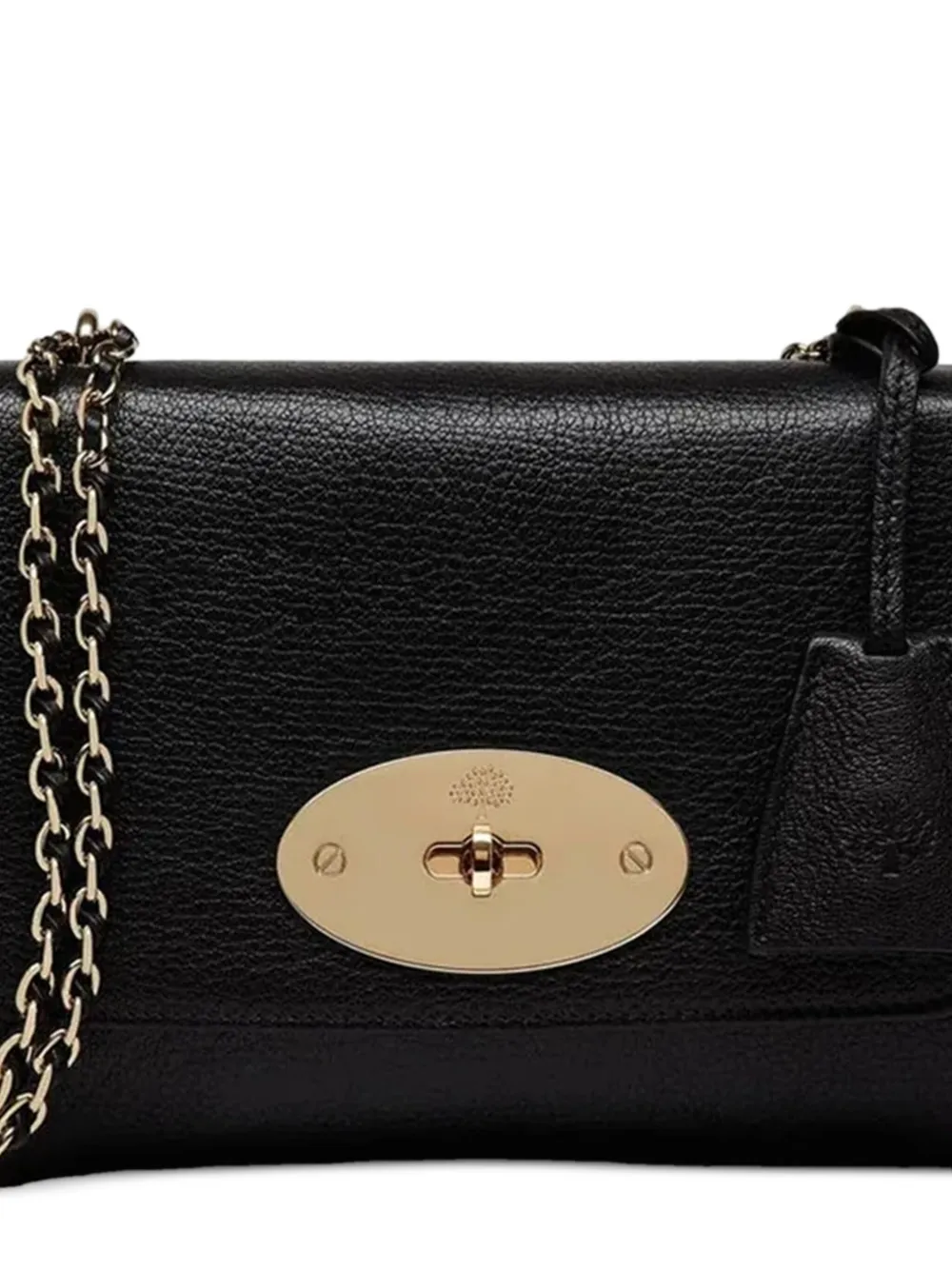 Mulberry Lily glossy goat chain shoulder bag Zwart