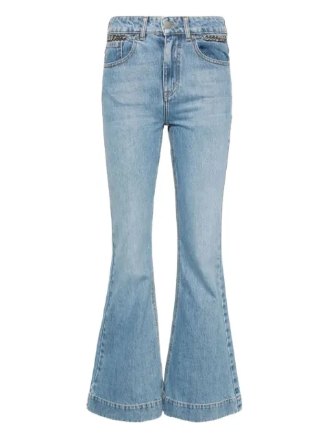 Stella McCartney chain-embellished flared jeans
