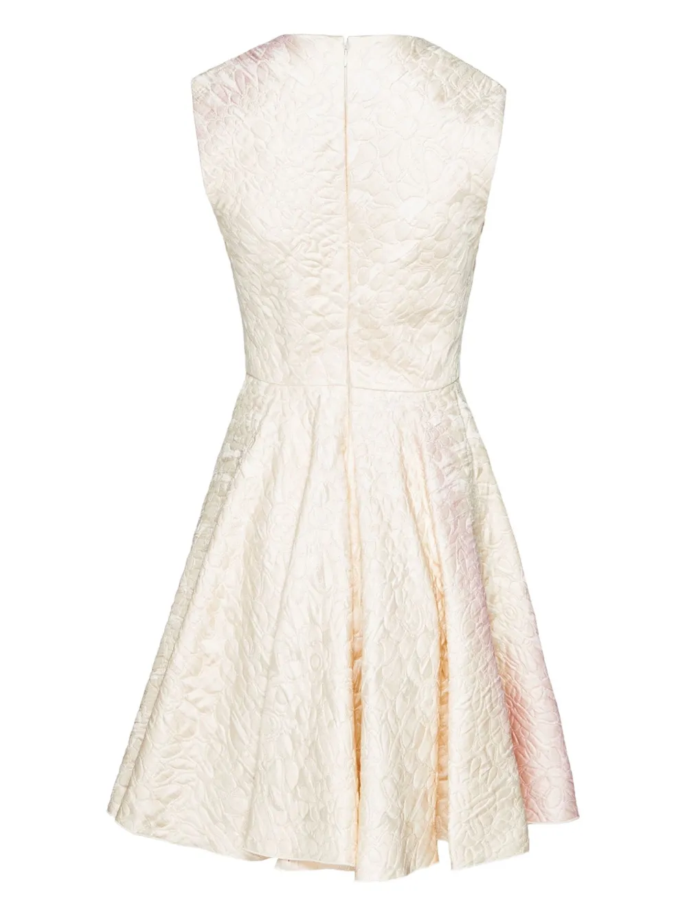 Giambattista Valli Midi-jurk met textuur en rok Beige