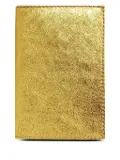 Comme Des Garçons Wallet metallic-leather card case - Gold