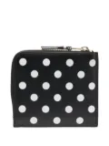 Comme Des Garçons Wallet L-Shape polka-dot zip wallet - Black