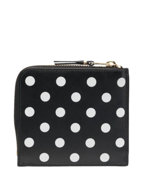 Comme Des Garçons Wallet L-Shape polka-dot zip wallet