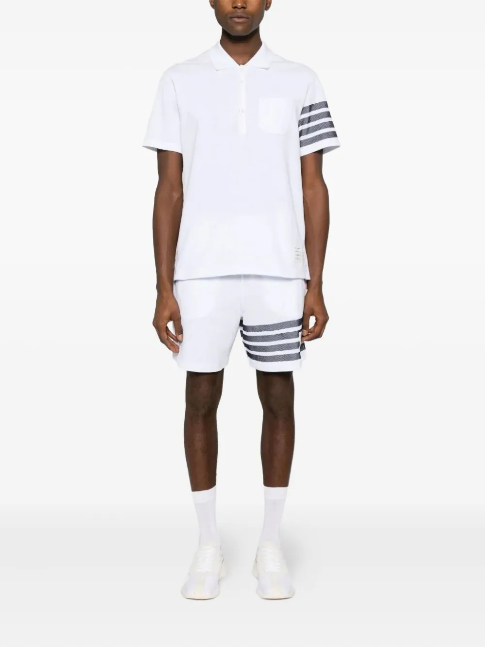 Thom Browne  4-Bar stripe-details shorts | Track & Running Shorts | Image 2