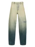 YCH lurex-detailed cut-out jeans - Blue