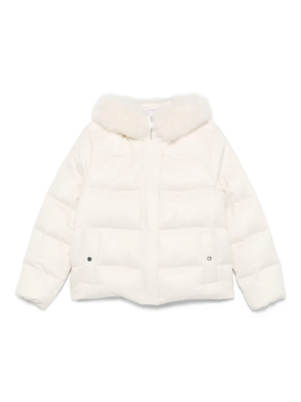 Liska Daunenjacke Mit Pelzbesatz In Neutral