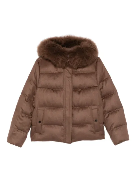 Liska fur-trimmed quilted jacket