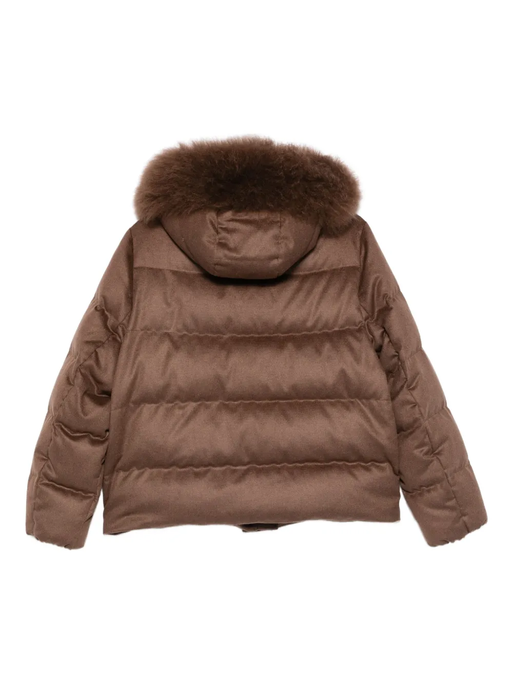 Liska Fur-trimmed Quilted Jacket In Brown