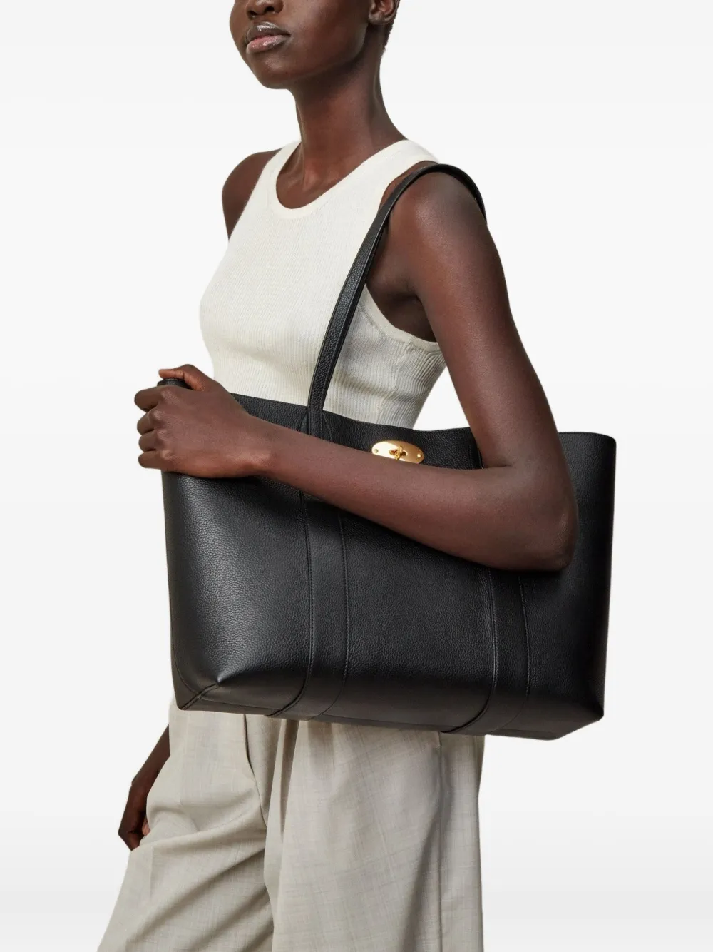 Mulberry Bayswater leather tote bag Zwart