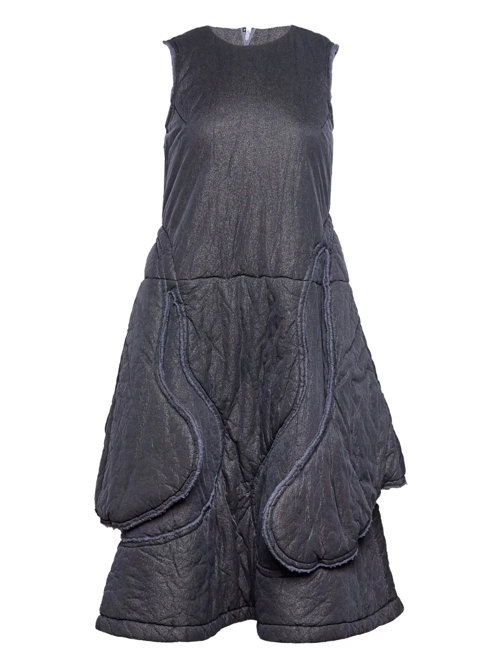 Comme Des Garçons round-neck sleeveless midi dress - ブラック Comme Des Garçons round-neck sleeveless midi dress - ブラック