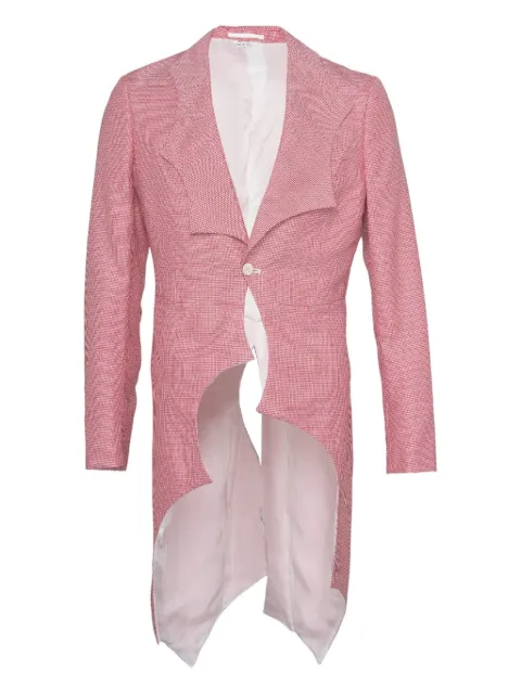 Comme des Garçons Homme Plus houndstooth skull-printed coat