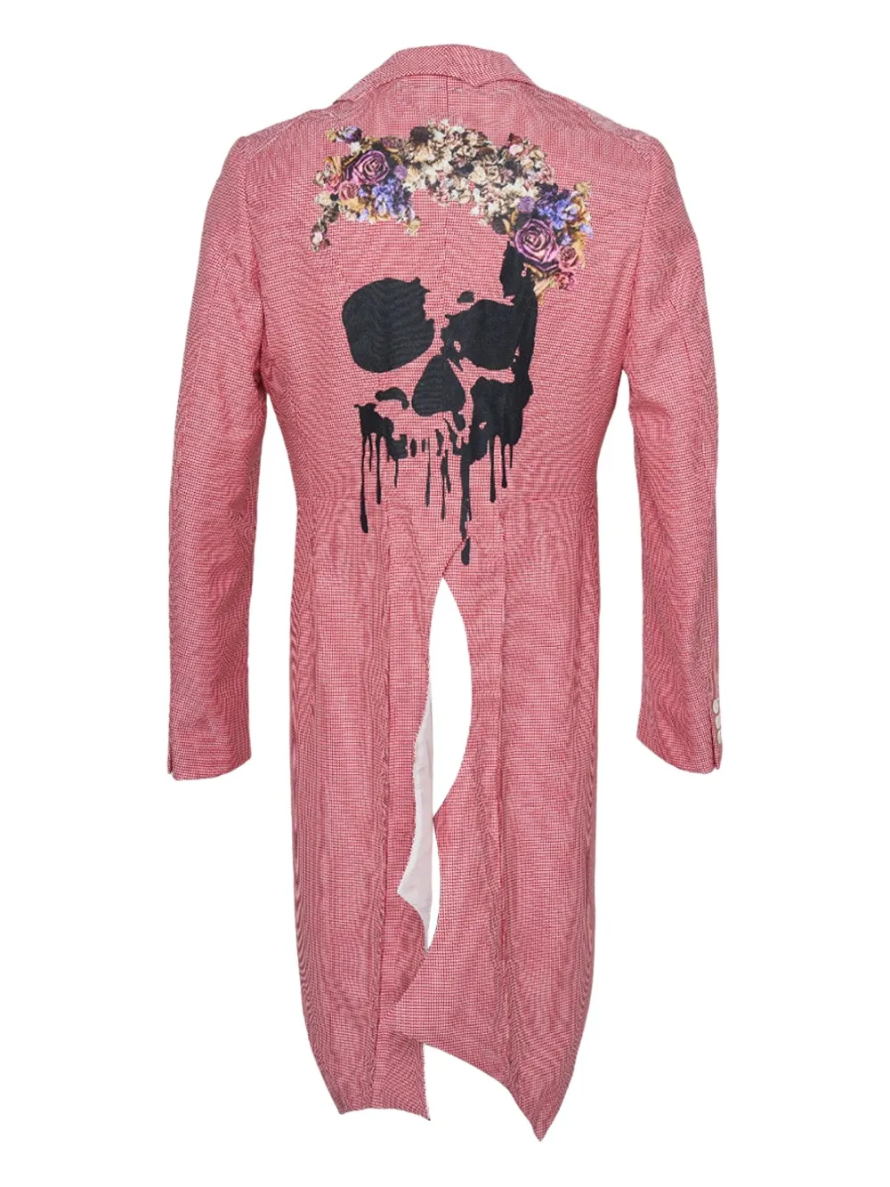 Comme des Garçons Homme Plus Jas met pied-de-poule print Rood