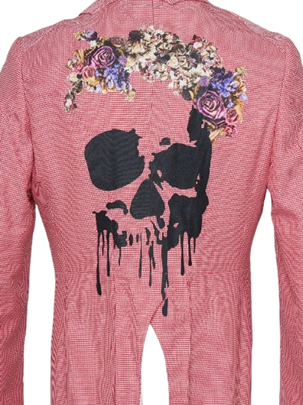 Comme des Garçons Homme Plus Jas met pied-de-poule print Rood