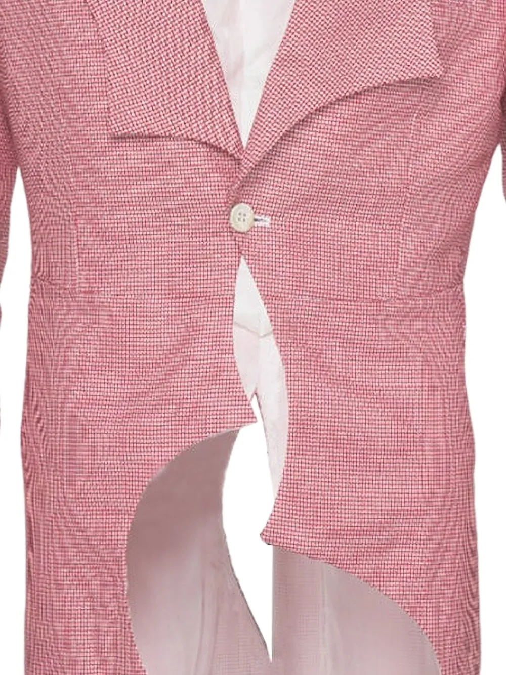 Comme des Garçons Homme Plus Jas met pied-de-poule print Rood