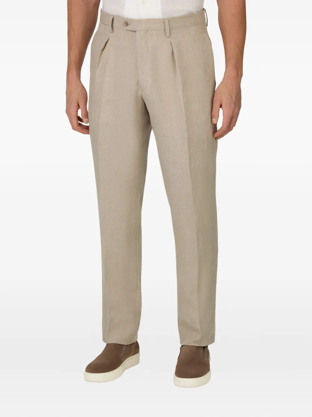 Boggi Milano side-dart trousers Beige