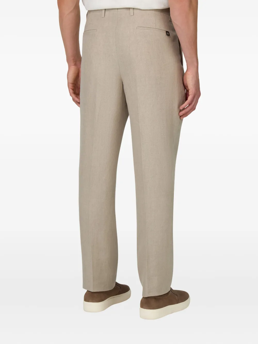 Boggi Milano side-dart trousers Beige