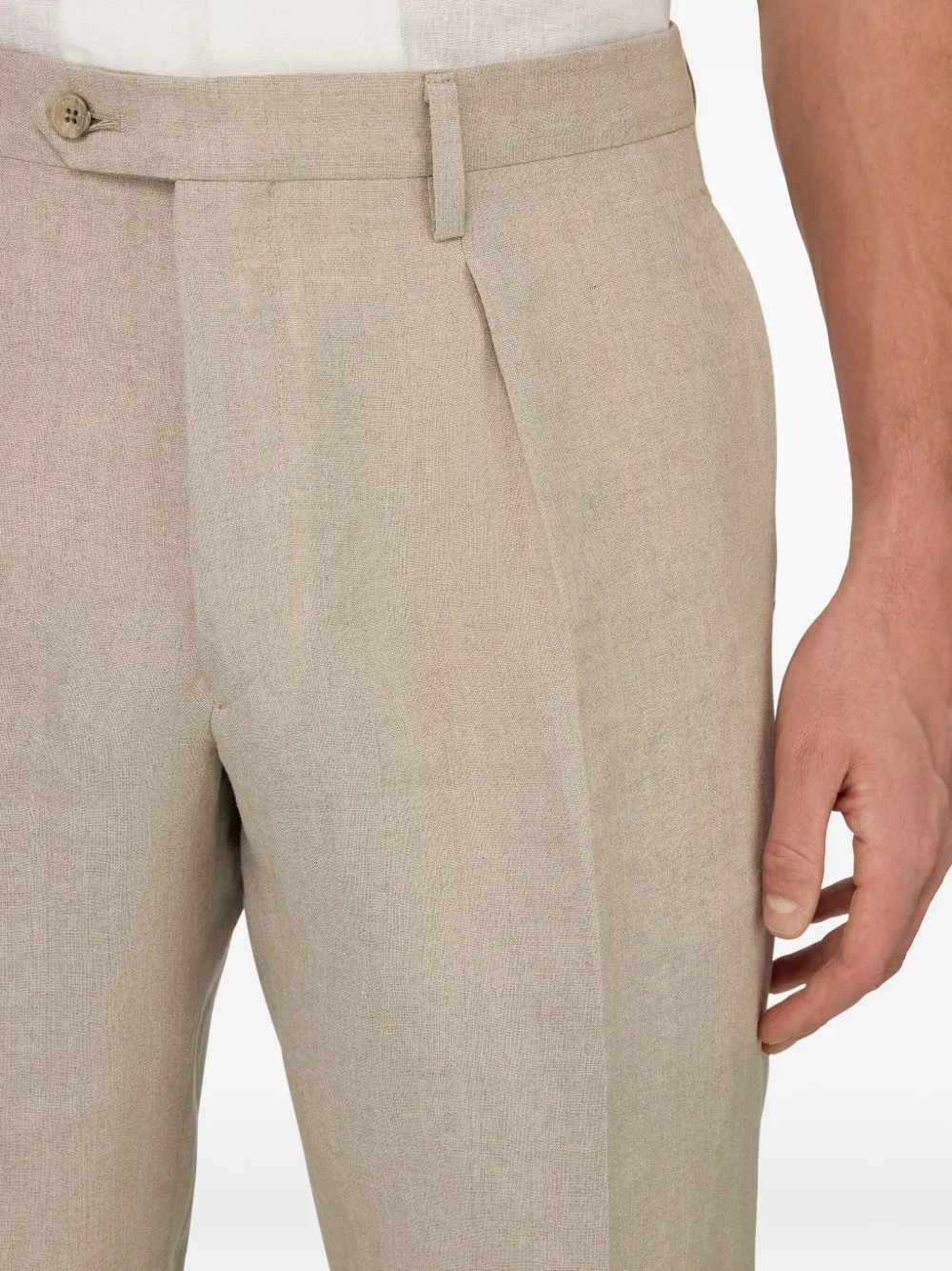 Boggi Milano side-dart trousers Beige