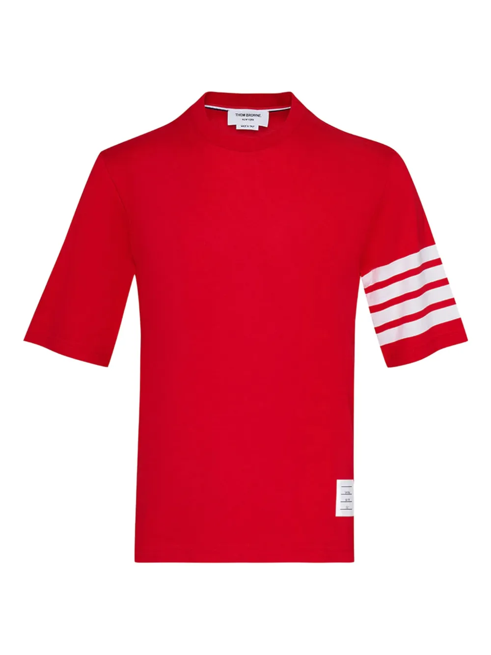 Thom Browne T-shirt met vier strepen Rood