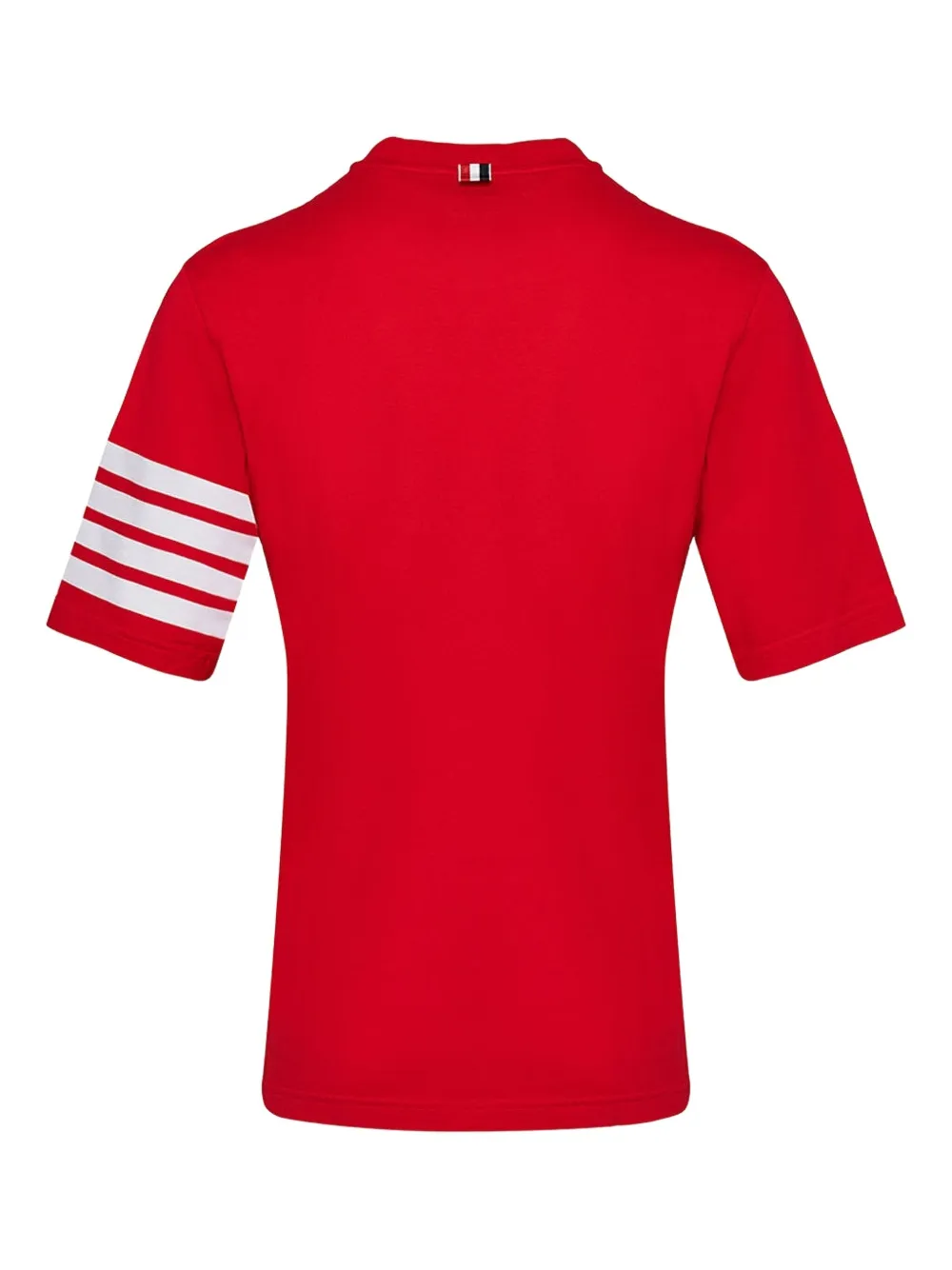 Thom Browne T-shirt met vier strepen Rood