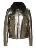 Jil Sander metallic shearling-collar jacket - Gold